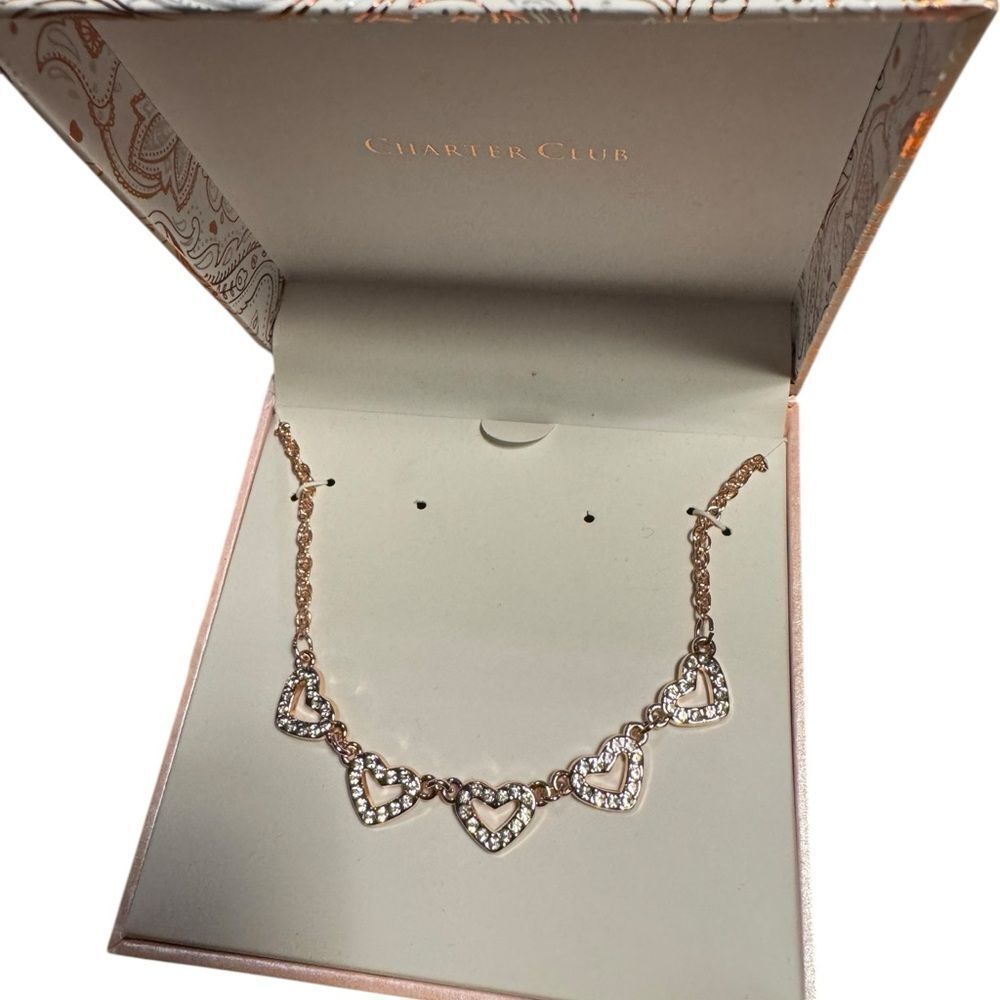 Charter Club Rose Gold heart Necklace